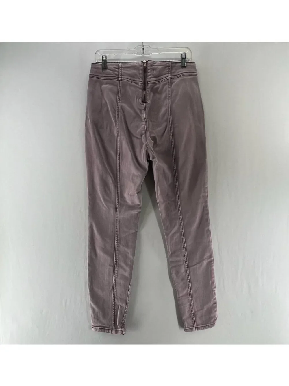 We The Free Mercury Skinny Jeans Size 29 High Rise Seam Ankle Zip Stretch Purple